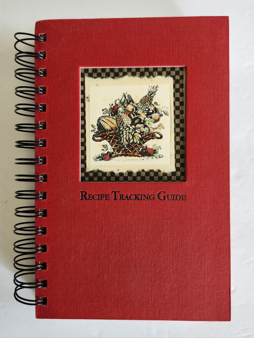 Vintage Recipe Tracking Guide Spiral-Bound Notebook of Favorite Cookbook Recipes